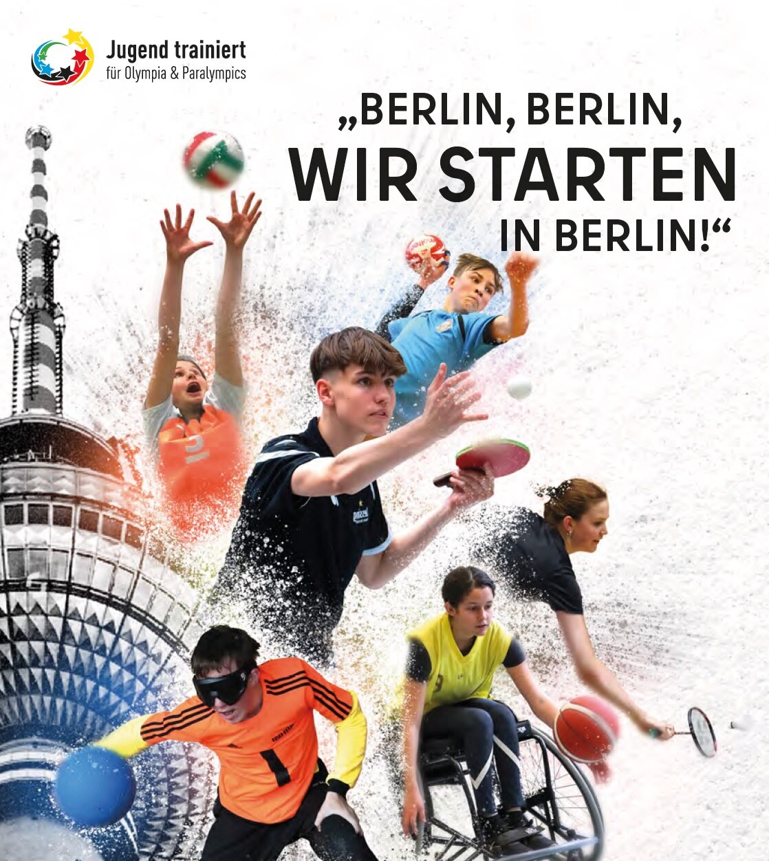 Plakat mit allen Sportarten des Bundesfinales Frühjahr Jugend trianiert